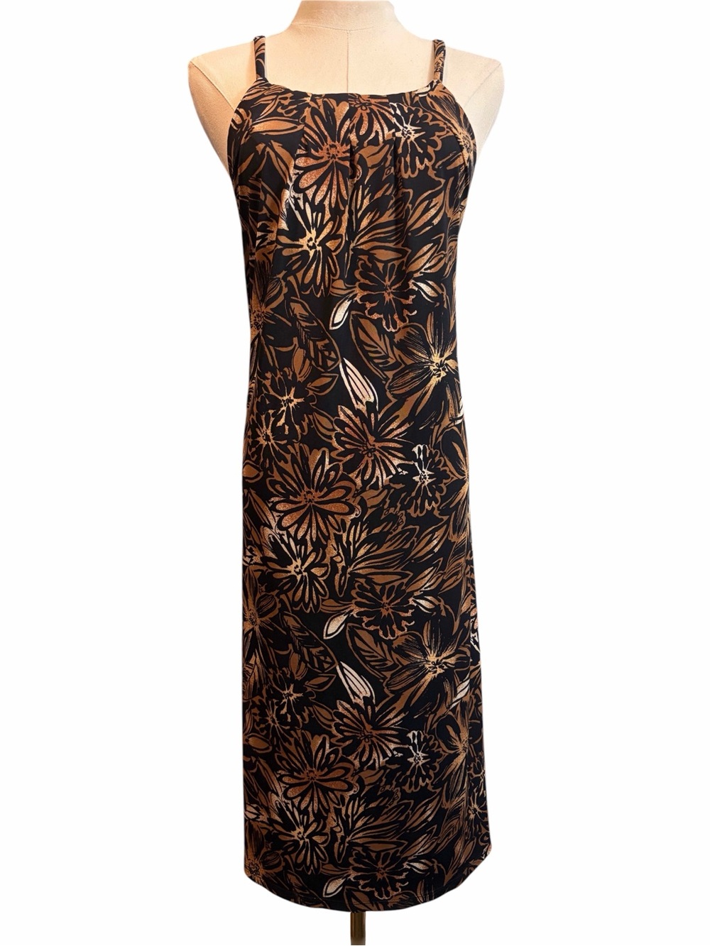 Axcess Liz Claiborne Floral Stretch Tie Back Dress